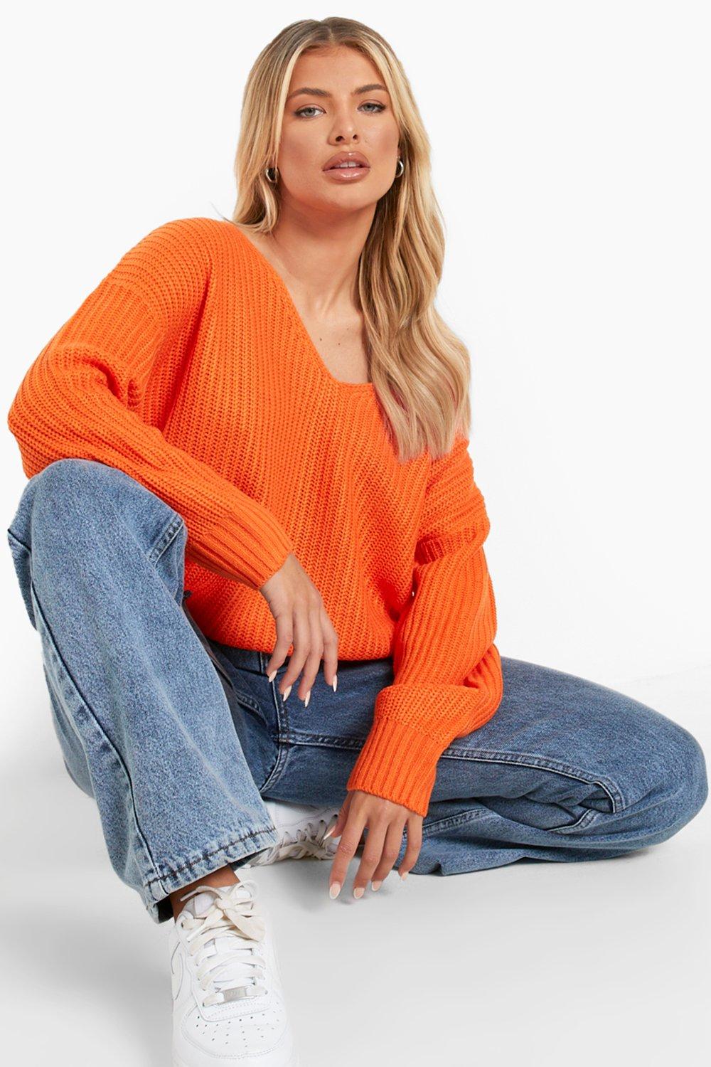 Boohoo orange outlet jumper